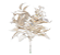 Galho Curto Folhagens Nude Metalizado com Glitter 25x13cm - Ref 1022351 Cromus - Imagem 1