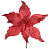 Flor de Natal Poisentia Veludo Vermelho com Glitter 29cm - Ref 1090720 Cromus - Imagem 1