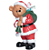 Urso de Resina Em Pé com Roupa Noel e Saco de Presentes Candy nas Costas 26cm - Ref 3118748 Cromus - Imagem 1
