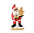 Papai Noel de Resina com Ginger 22cm - Ref 1053151 Cromus - Imagem 1