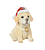 Cachorro Labrador de Resina Sentado com Gorro Noel 7.5cm com 1 Un- Ref 3111350 Cromus - Imagem 1