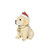 Cachorro Labrador de Resina Sentado com Gorro Noel 7.5cm com 1 Un- Ref 3111350 Cromus - Imagem 4