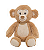 Pelúcia Macaco Marrom e Bege 24cm - Ref 3114423 Cromus - Imagem 1