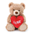 Urso de Pelúcia Teddy com Coração Vermelho Love 32cm - Ref 29004374 Cromus - Imagem 1