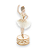 Bailarina de Resina com Saia Tule Branca e Dourada com Som e Movimento 29cm - Ref 3119998 Cromus - Imagem 1