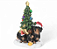 Enfeite de Resina Cachorro com Filhotes e Pinheiro com Luz 2AAA 21cm - Ref 1085956 Cromus - Imagem 4