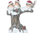 Tronco de Resina com Passarinhos Usando Gorro Noel e Led 19cm - Ref 3108457 Cromus - Imagem 4