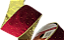 Fita Aramada Dupla Face de Veludo Vermelho com Poá Dourado Verso Metal Dourado 6,3cmx4,57m - Ref 1068771 Cromus - Imagem 3