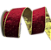 Fita Aramada Dupla Face de Veludo Vermelho com Poá Dourado Verso Metal Dourado 6,3cmx4,57m - Ref 1068771 Cromus - Imagem 1