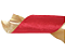 Fita Aramada de Veludo Vermelho Dupla Face Dourada 15cmx4,57m - Ref 3101426 Cromus - Imagem 1