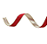 Fita Aramada de Veludo Vermelho Dupla Face Metal Dourado 2,5cmx9,5m - Ref 3101494 Cromus - Imagem 1