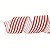 Fita Aramada de Natal listras de Glitter Vermelho e Branco 3,8cmx9,14m- Ref 1073641 Cromus - Imagem 1