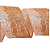 Fita Aramada de Natal Branco Trabalhada Glitter Ouro 6,3cmx9,14m - Ref 1073575 Cromus - Imagem 1