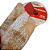 Fita Aramada de Natal Branco Trabalhada Glitter Ouro 6,3cmx9,14m - Ref 1073575 Cromus - Imagem 2