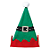 Gorro de Natal Elfo Papai Noel Verde com Orelhas 30cmX43cmX0,2cm - Ref 3102684 Cromus - Imagem 2