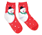 Meia Natalina Vermelha Boneco de Neve - Veste 36 ao 42 - Ref 1114386 Cromus - Imagem 1