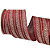 Fita Aramada de Natal Linho Marsala com Chevron e Poá Glitter Chá 6,3cmx9,14m - Ref 3103170 Cromus - Imagem 1