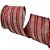 Fita Aramada de Natal Linho Marsala com Chevron e Poá Glitter Chá 6,3cmx9,14m - Ref 3103170 Cromus - Imagem 3