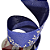 Fita Aramada de Natal Linho Azul com Estampa de Ramos Glitter Chá 6,3cmx9,14m - Ref 3104315 CromuS - Imagem 4