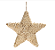 Enfeite de Pendurar Estrela Rustica de Palha 16x18cm - Ref 1005192 Cromus - Imagem 1