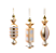 Enfeite Pendurar Balas Sortidas Branco e Dourado 12cm com 3Un - Ref 1106286 Cromus - Imagem 1