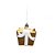 Enfeite de Pendurar Presentes Dourados e Branco 5x5cm com 3Un - Ref 1711580 Cromus - Imagem 1