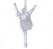 Enfeite Pendurar Bailarina de Acrilico com Glitter 15cm - Ref 1087685 Cromus - Imagem 3