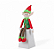 Elfo de Pelúcia com Colete Vermelho e Verde 13cmx6cmx48cm - Ref 1076064 Cromus - Imagem 3
