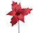 Flor de Natal Poisentia de Veludo Vermelho com Borda Glitter 26cm- Ref 3100417 Cromus - Imagem 1