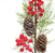 Galho de Natal Azevinhos com Galhos de Pinheiro e Pinhas 56cm - Ref 3122089 Cromus - Imagem 4