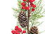 Galho de Natal Azevinhos com Galhos de Pinheiro e Pinhas 56cm - Ref 3122089 Cromus - Imagem 3