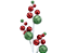 Galho de Natal Bolinhas Verde e Vermelho 48cm - Ref 1004933 Cromus - Imagem 2