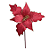 Flor de Natal Poisentia de Veludo Vermelho Borda Glitter Chá 26cm - Ref 3100418 Cromus - Imagem 1