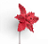 Flor de Natal Poisentia de Veludo Vermelho com Glitter 26cm - Ref 3100375 Cromus - Imagem 2
