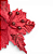 Flor de Natal Poisentia de Veludo Vermelho com Glitter 26cm - Ref 3100375 Cromus - Imagem 3