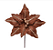 Flor de Natal Poisentia Marrom de Veludo com Glitter 25cm - Ref 3102546 Cromus - Imagem 1