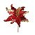 Flor de Natal Metalizada Vermelha com Glitter Dourado 30x29cm - Ref 1920893 Cromus - Imagem 1