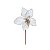 Mini Flor de Natal Poisentia de Veludo Off com Glitter 10cm - Ref 1041841 Cromus - Imagem 1