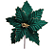 Flor de Natal Poisentia Verde Esmeralda de Veludo 25cm - Ref 3100402 Cromus - Imagem 1