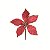 Flor de Natal Poisentia de Veludo Vermelha com Borda Dourada 17cm - Ref 1090489 Cromus - Imagem 1