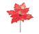 Flor de Natal Poisentia de Veludo Vermelho com Glitter Dourado 27cm - Ref 1024972 Cromus - Imagem 1