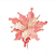 Flor de Natal Poisentia Rose de Veludo com Petala de Glitter 25cm - Ref 1024518 Cromus - Imagem 1