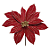 Flor de Natal Poisentia de Veludo com Detalhes Glitter Dourado 32cm - Ref 3122289 Cromus - Imagem 1