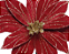 Flor de Natal Poisentia de Veludo com Detalhes Glitter Dourado 32cm - Ref 3122289 Cromus - Imagem 2