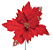Flor de Natal Poisentia de Veludo Vermelho com Detalhe Dourado 26cm - Ref 1024529 Cromus - Imagem 1