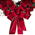 Guirlanda Decorada de Natal Bolas e Flores Vermelha com Laço Veludo 45x70cm - CCS Decorações - Imagem 3