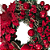 Guirlanda Decorada de Natal Bolas e Flores Vermelha com Laço Veludo 45x70cm - CCS Decorações - Imagem 6