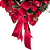 Guirlanda Decorada de Natal Bolas e Flores Vermelha com Laço Veludo 45x70cm - CCS Decorações - Imagem 4