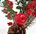 Galho de Natal Azevinhos, Folhas e Galhos Verdes, Pinha e Maça 47cm - Ref 1087443 Cromus - Imagem 3