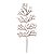 Galho de Natal Folhas Glitter Champanhe 55cm - Ref 1022984 Cromus - Imagem 1